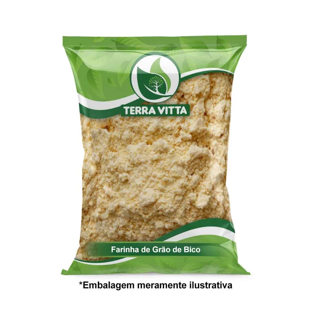 Embalagem da farinha de grão-de-bico Terra Vitta